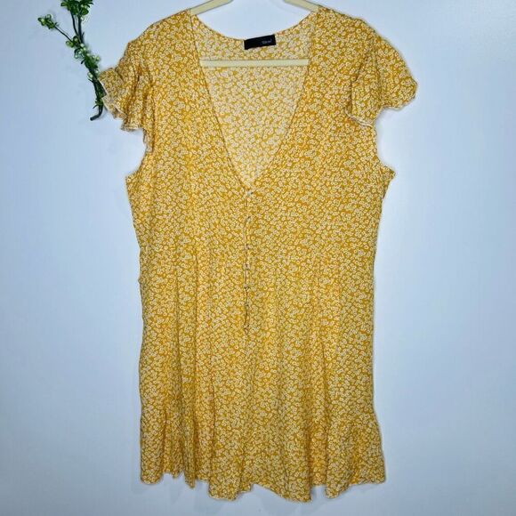 SBetro Yellow Floral Sundress - Picture 1 of 8